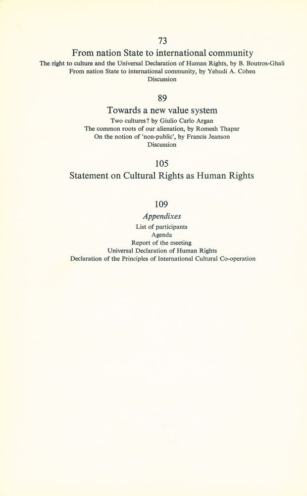 『Studies and documents on cultural policies 3 : Cultural rights as human rights』 3