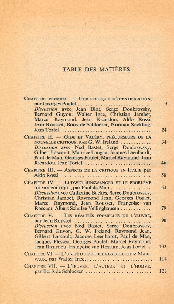 『Les chemins actuels de la critique』 2