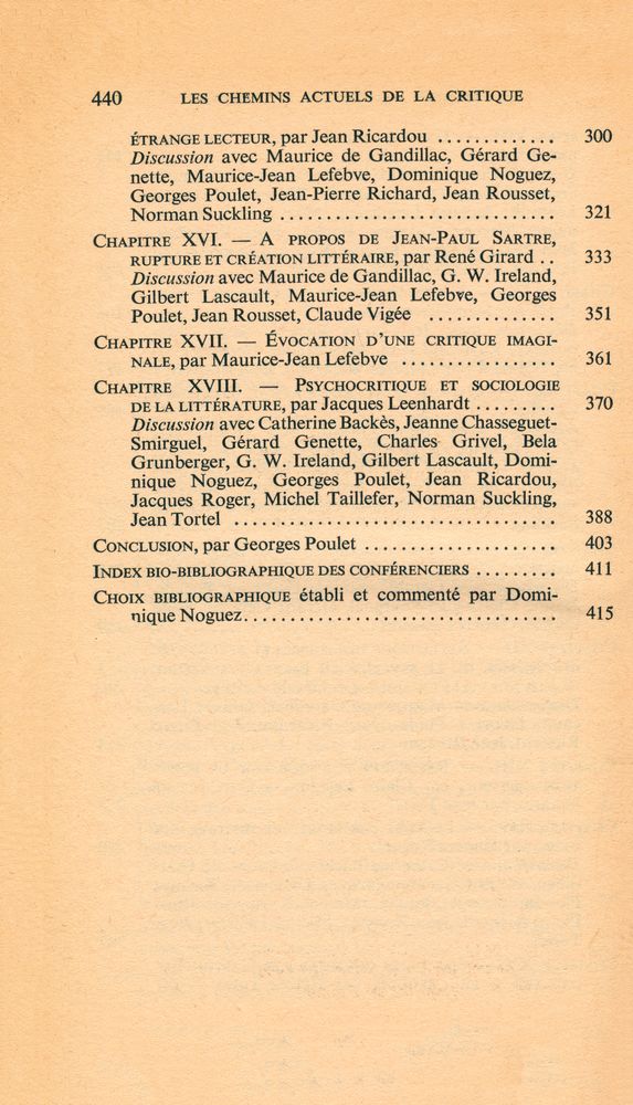 『Les chemins actuels de la critique』 4