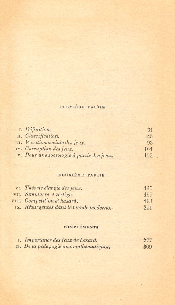 『les jeux et les hommes : les masque et le vertige』 2