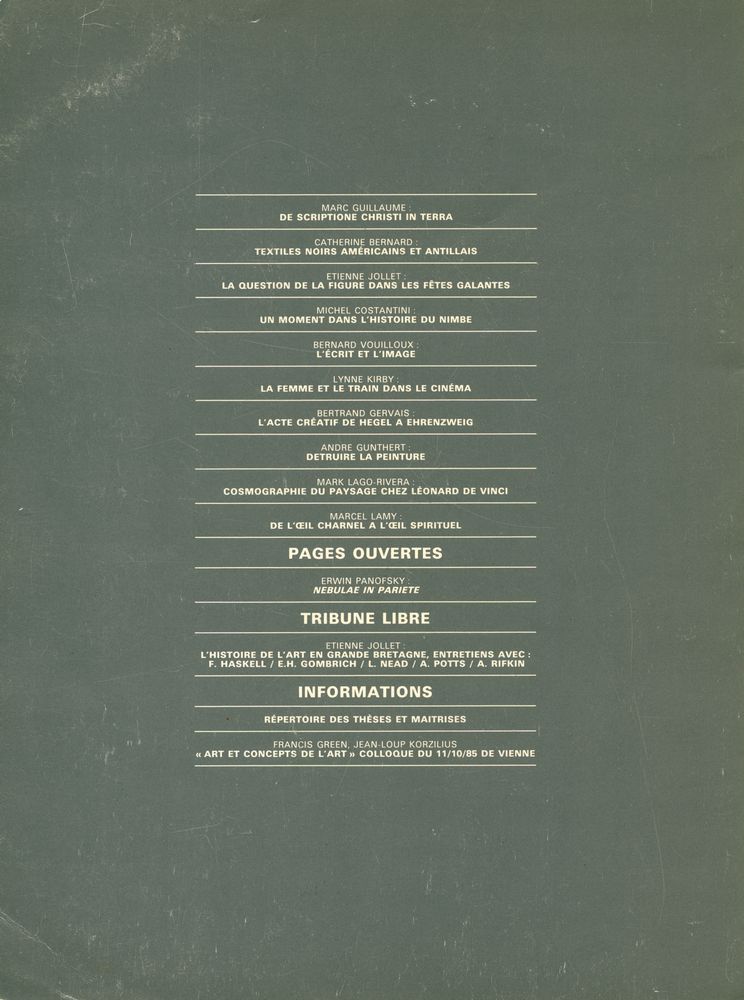 『L'écrit - voir : Revue d'histoire des arts』 7 4