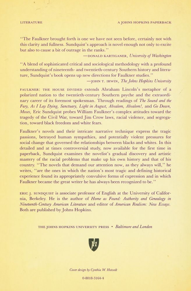『Faulkner : the house divided』 3