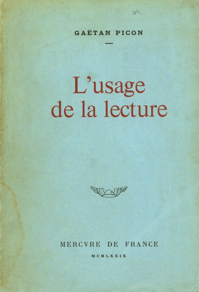『L'usage de la lecture』 1