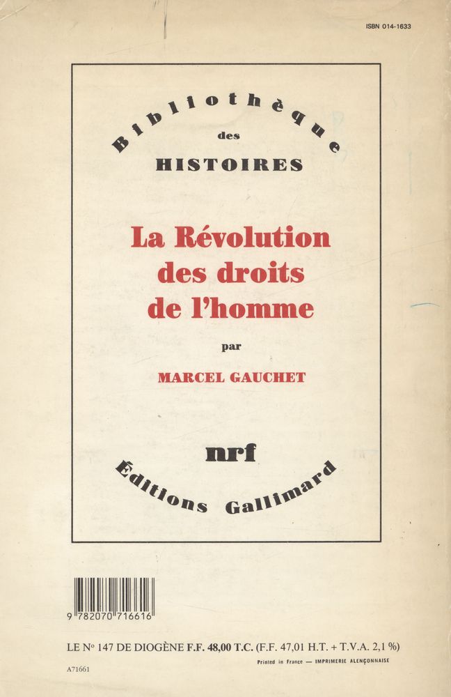 『DIOGÈNE』 N° 147, Juillet - Septembre 1989 3