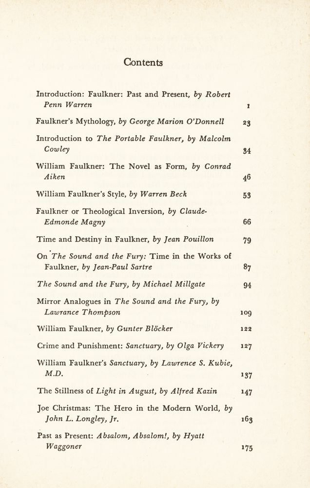 『FAULKNER : A COLLECTION OF CRITICAL ESSAYS』 2