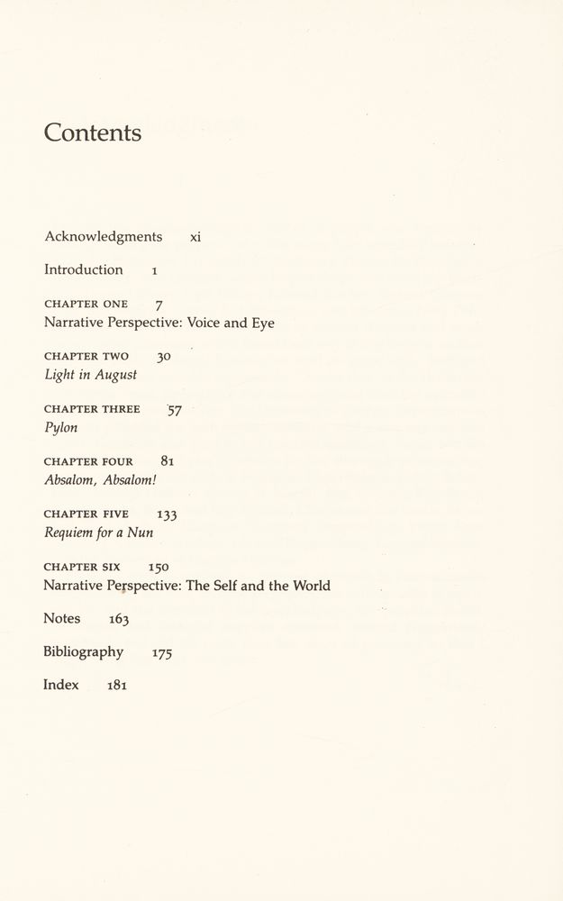 『Voice and eye in Faulkner's Fiction』 2