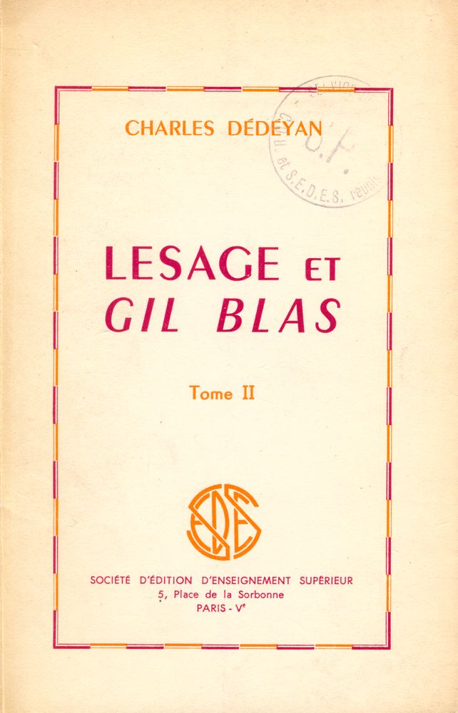 『LESAGE ET GIL BLAS : TOME Ⅱ』 1