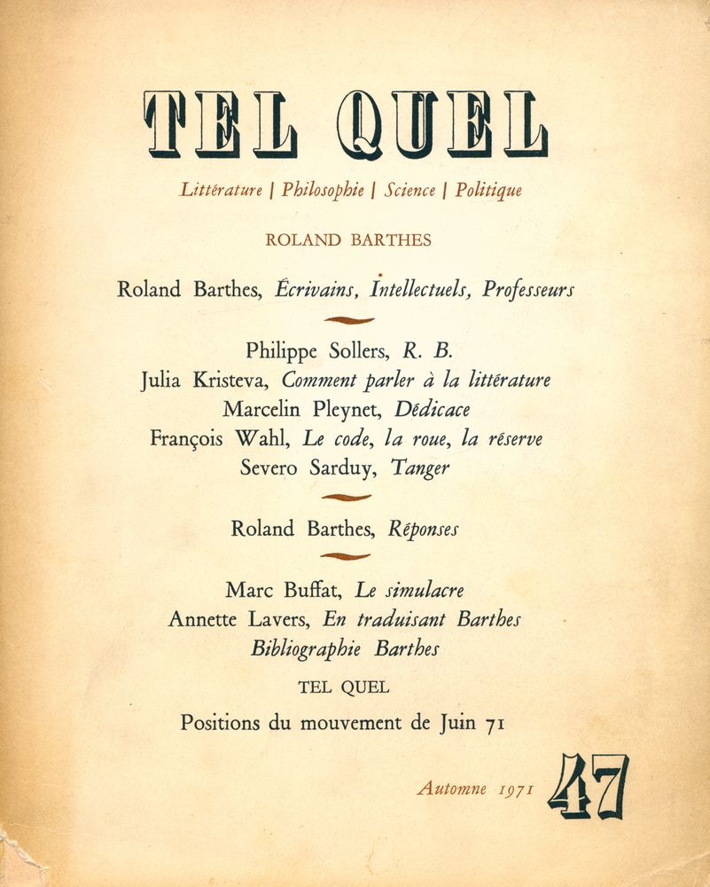 『TEL QUEL』 47 1