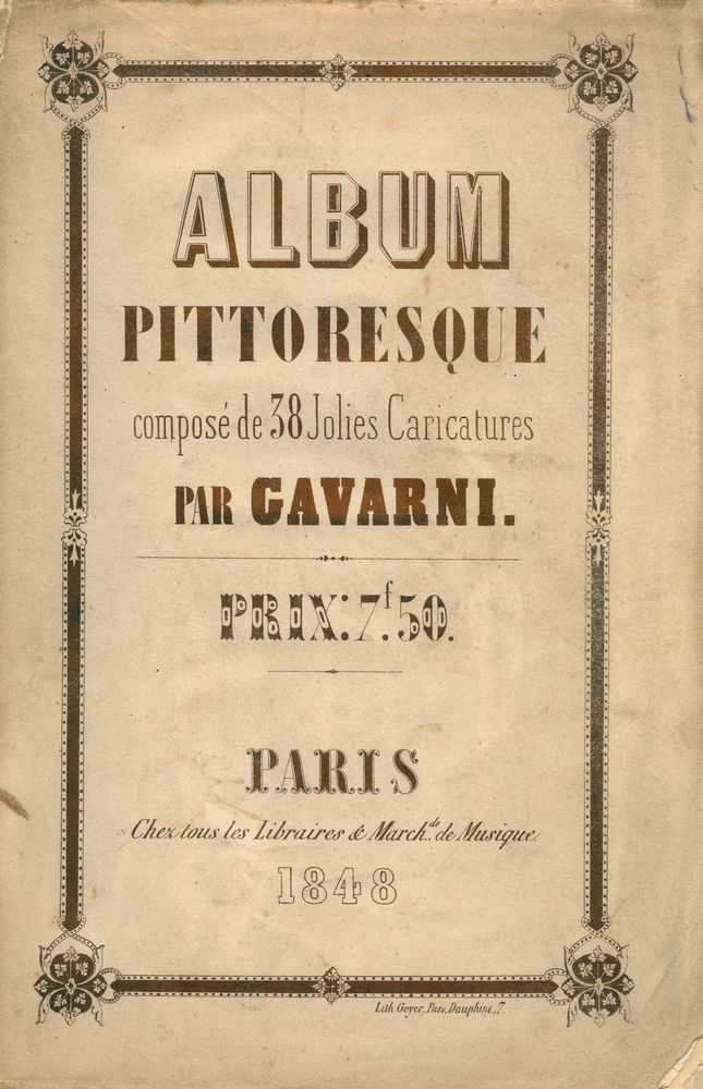 『ALBUM PITTORESQUE : composé de 38 Jolies Caricatures』 1