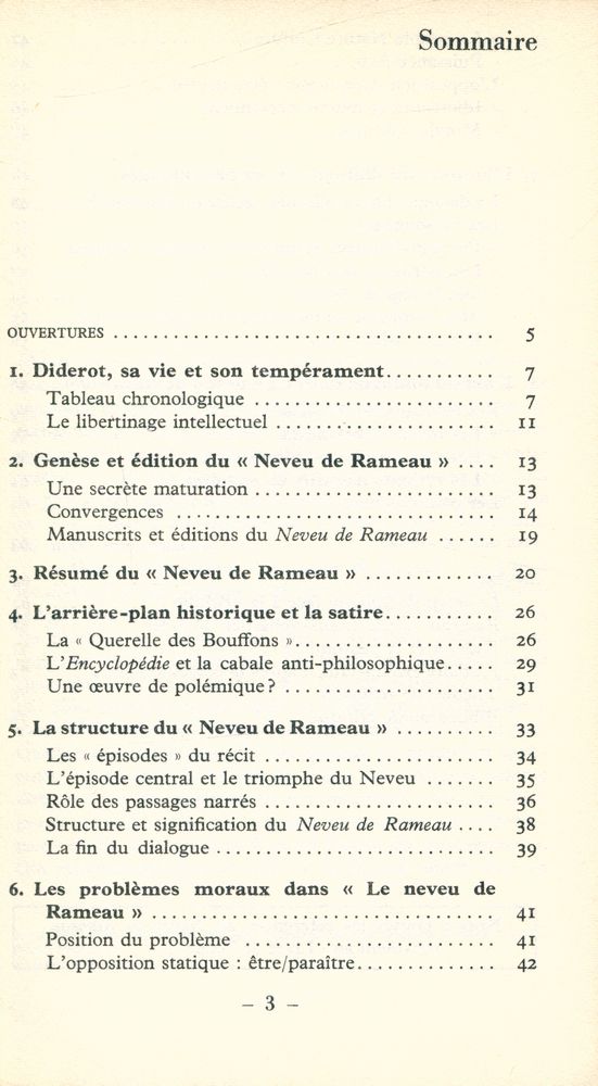 『LE NEVEU DE RAMEAU - DIDEROT』 2