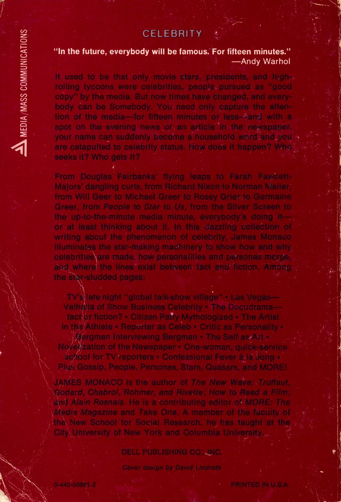 『Celebrity : The Media as Image Makers』 4