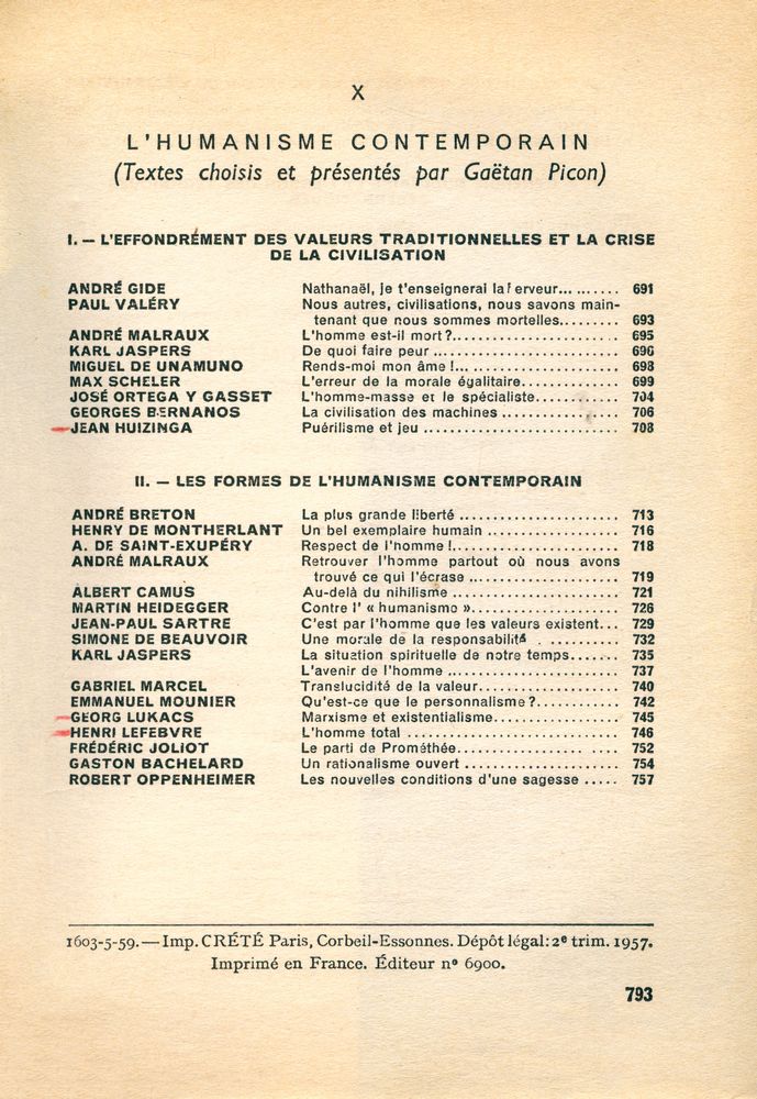 『PANORAMA des IDÉES CONTEMPORAINES』