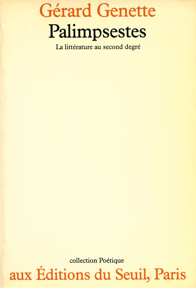 『PALIMPSESTES : LA LITTÉRATURE AU SECOND DEGRÉ』 1