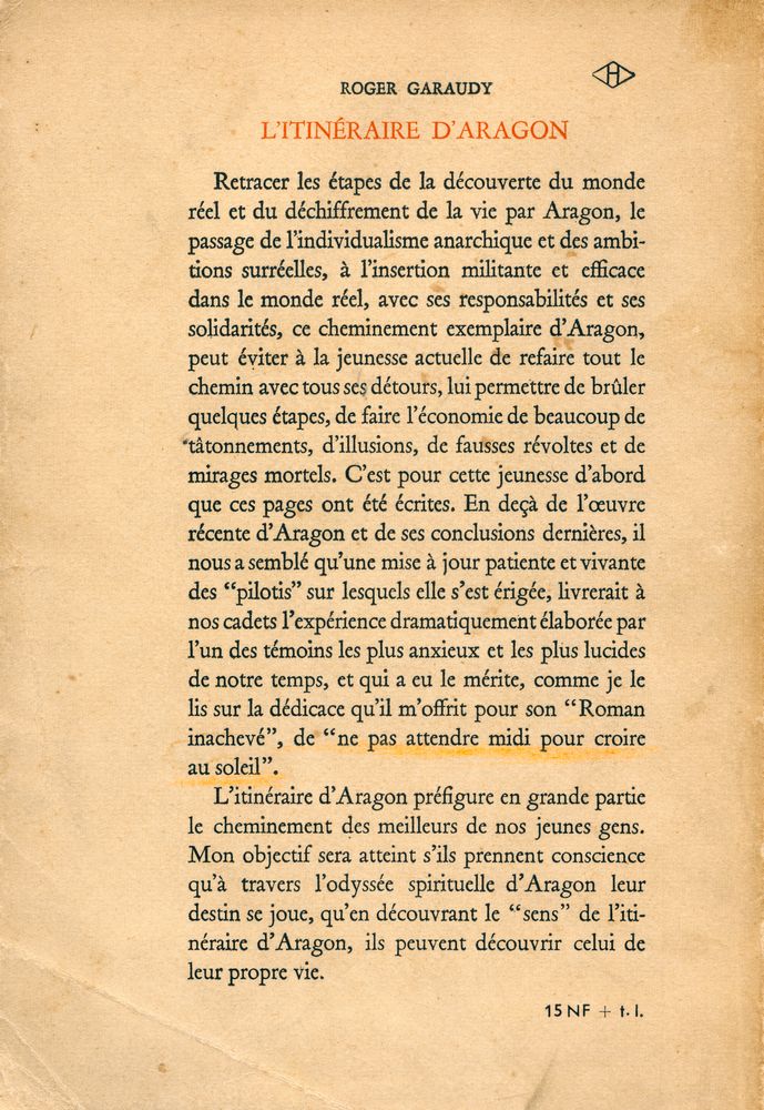 『DU SURRÉALISME AU MONDE RÉEL : L'ITINÉRAIRE D'ARAGON』 5