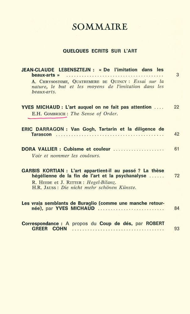 『CRITIQUE : Revue générale des publications françaises et étrangères』 Janvier 1982 TOME XXXVIII, N° 416 2