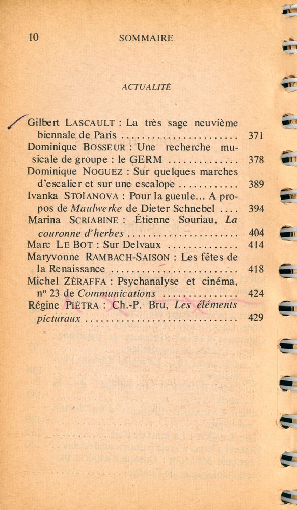 『PEINDRE : Revue d'Esthétique: publiée avec le concours du Centre national de la Recherche scientifique』 nº 1/1976 3