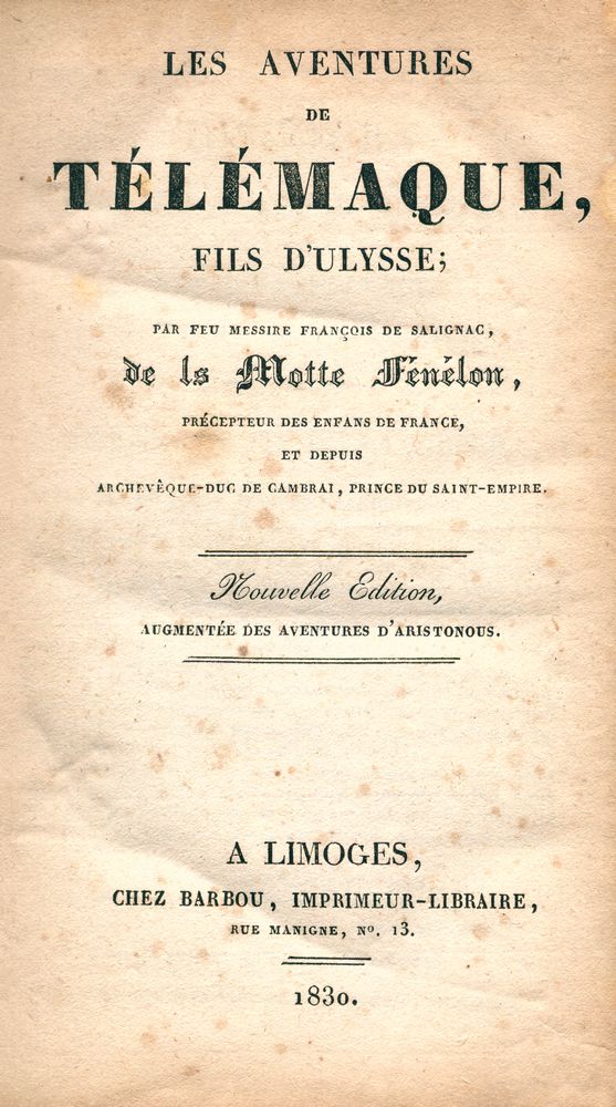 『LES AVENTURES DE TÉLÉMAQUE, FILS D'ULYSSE』 1
