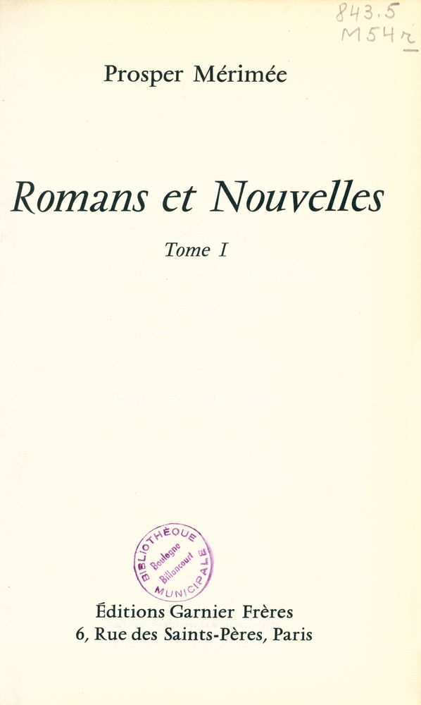 『Romans et Nouvelles Ⅰ』 2
