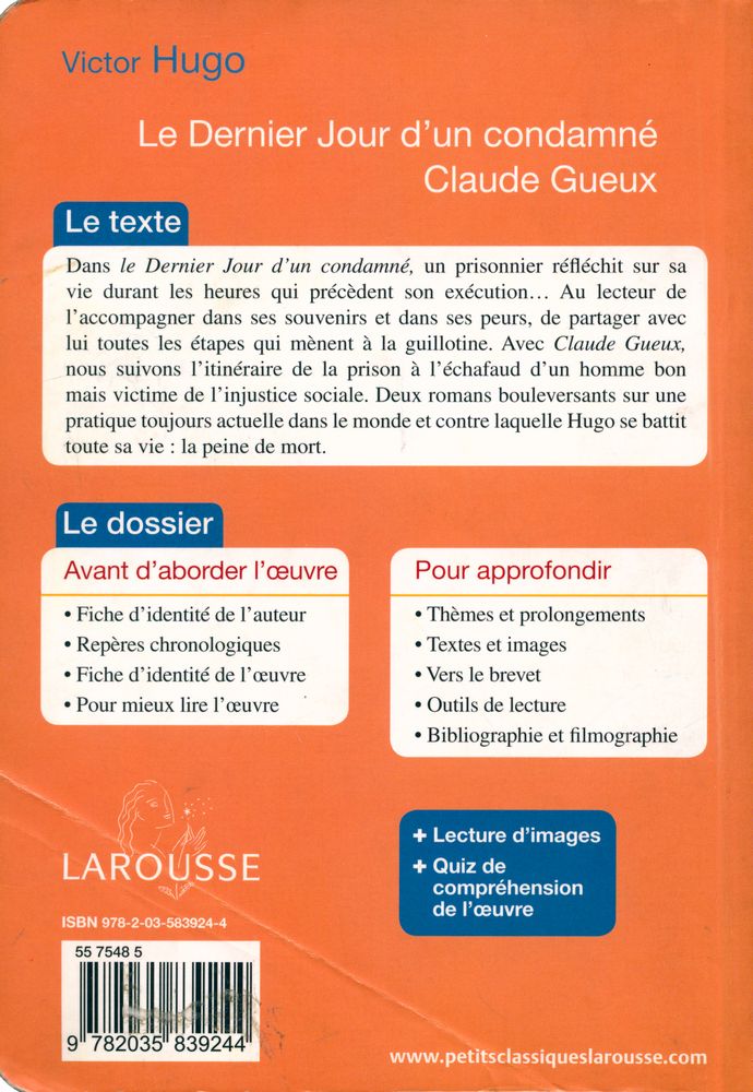 『Petits Classiques 90 - Le Dernier Jour d'un condamné, Claude Gueux』 3