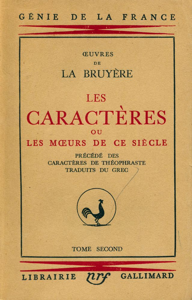 『LES CARACTÈRES OU LES MŒURS DE CE SIÈCLE : TOME SECOND』 1