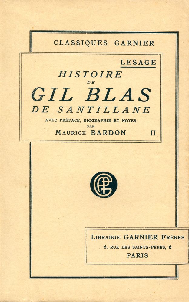 『HISTOIRE DE GIL BLAS DE SANTILLANE Ⅱ』 1