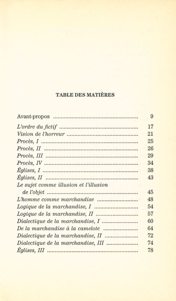 『Le commerce des apparences』 2