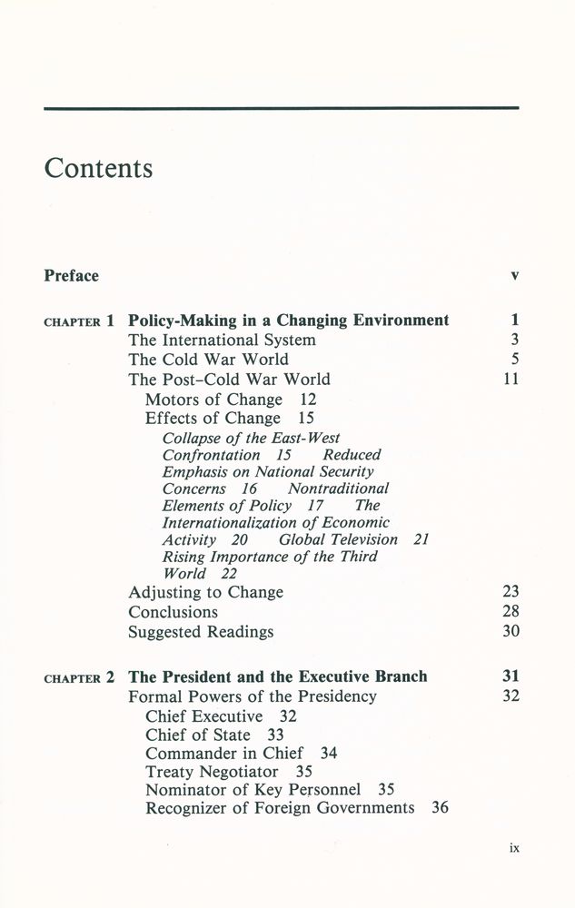 『Puzzle Palaces and Foggy Bottom : U.S. Foreign and Defense Policy - Making in the 1990s』 2