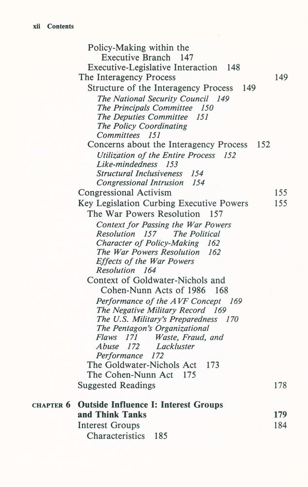 『Puzzle Palaces and Foggy Bottom : U.S. Foreign and Defense Policy - Making in the 1990s』 5