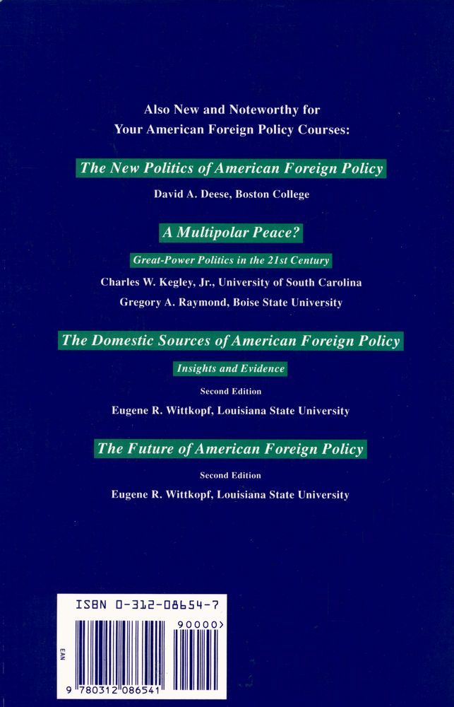 『Puzzle Palaces and Foggy Bottom : U.S. Foreign and Defense Policy - Making in the 1990s』