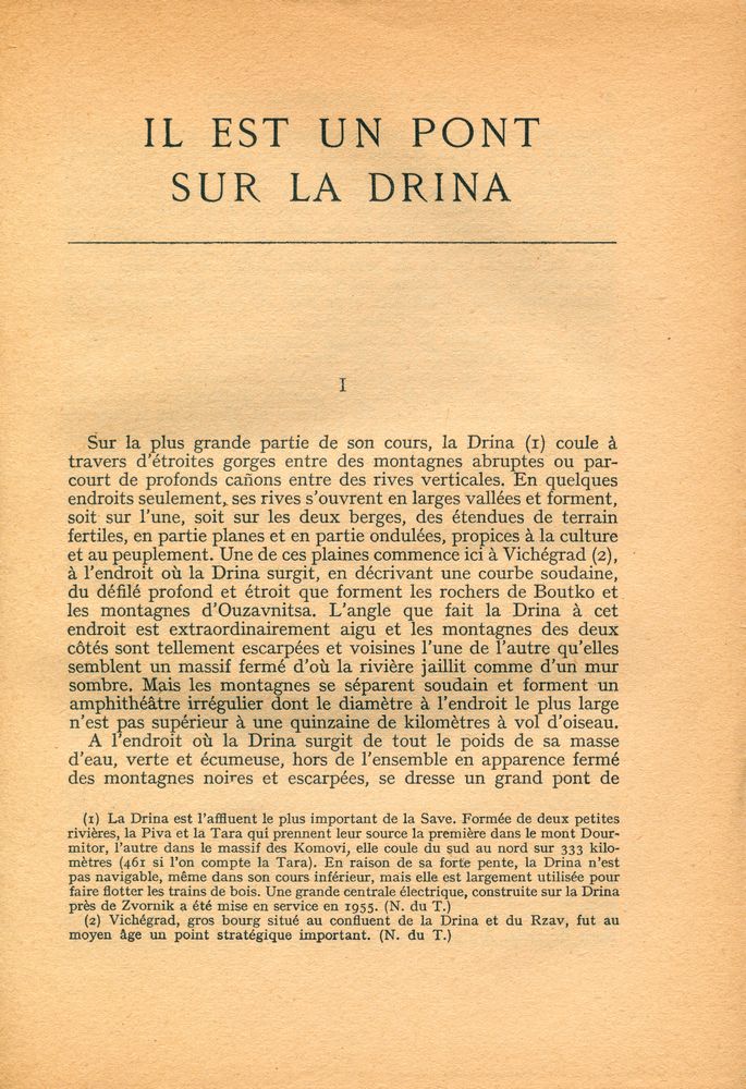 『IL EST UN PONT SUR LA DRINA : CHRONIQUE DE VICHÉGRAD』 2