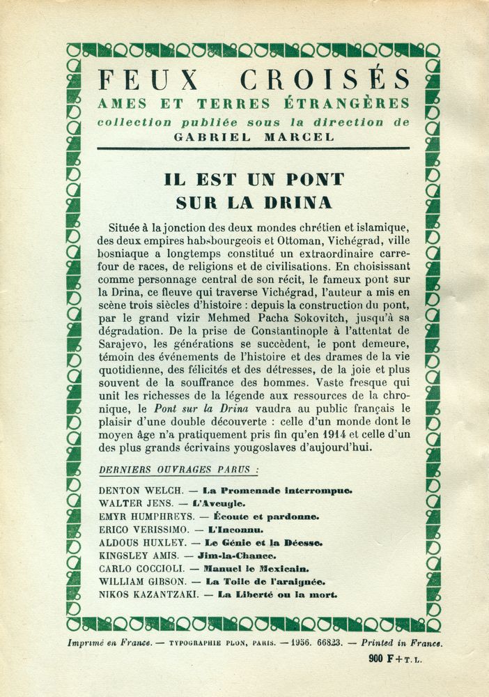 『IL EST UN PONT SUR LA DRINA : CHRONIQUE DE VICHÉGRAD』 3