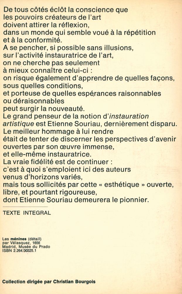 『L'art instaurateur : Revue d'esthétique 1980/3 - 4』 5