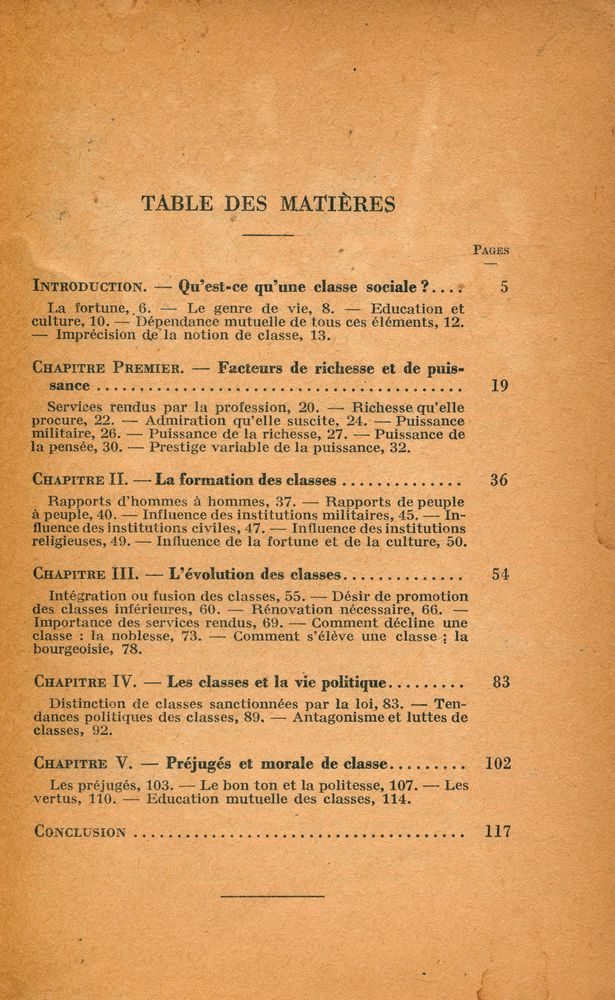 『LES CLASSES SOCIALES』 2