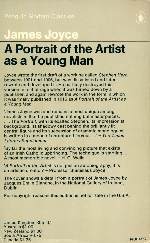 『A Portrait of the Artist as a Young Man』 3