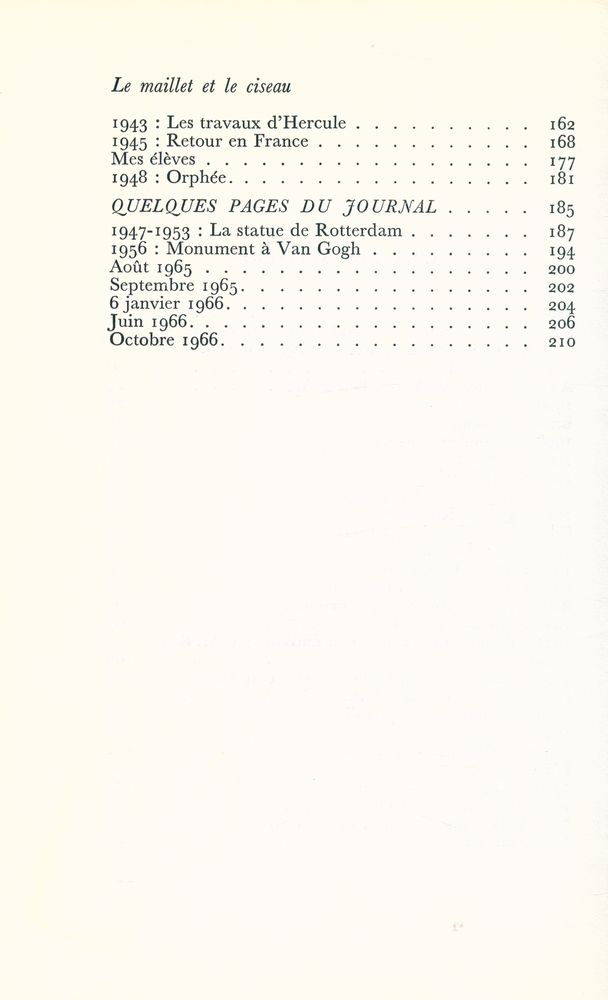 『LE MAILLET ET LE CISEAU : Souvenirs de ma vie』 3