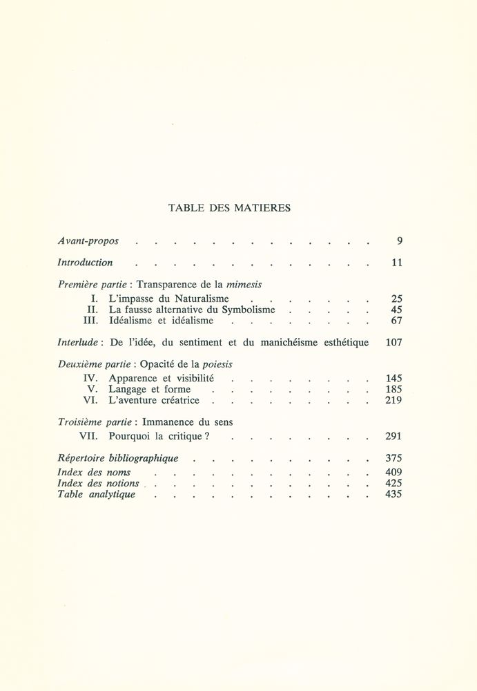 『TRANSPARENCE ET OPACITÉ : ESSAI SUR LES FONDEMENTS THEORIQUES DE L'ART MODERNE』 2