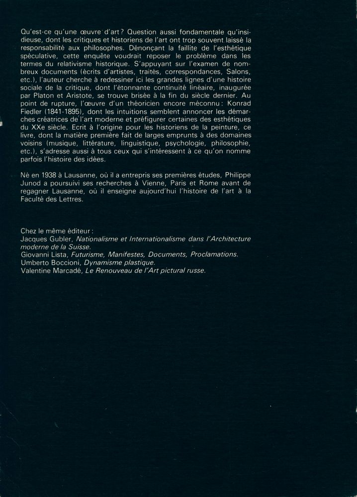 『TRANSPARENCE ET OPACITÉ : ESSAI SUR LES FONDEMENTS THEORIQUES DE L'ART MODERNE』 6