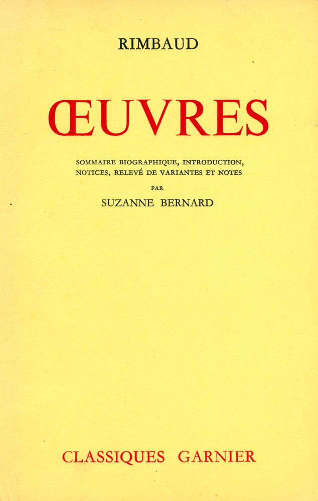 『Rimbaud - ŒUVRES』 1