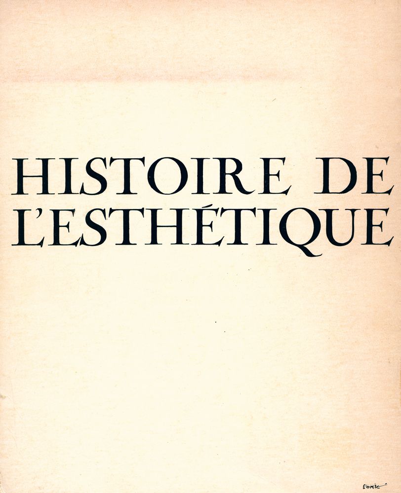 『HISTOIRE DE L'ESTHÉTIQUE』 7
