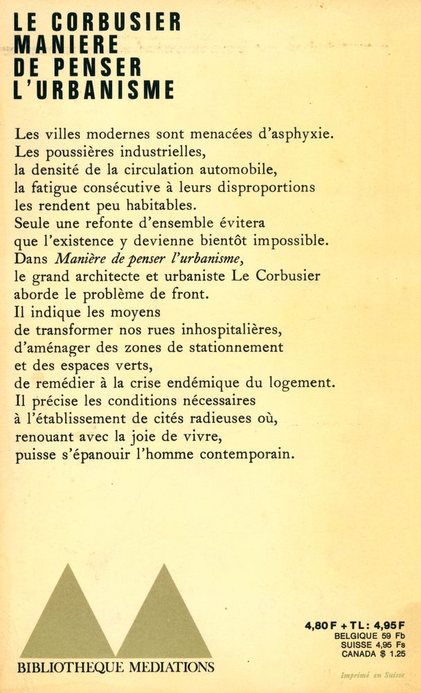 『MANIERE DE PENSER L'URBANISME』 3