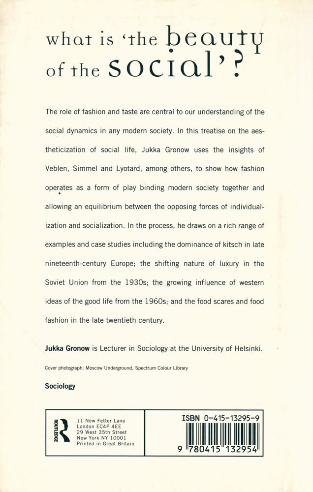 『The Sociology of Taste』 4