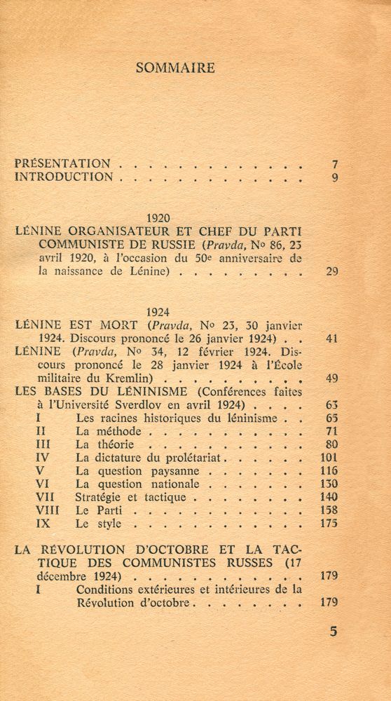 『Les bases du Léninisme』 2