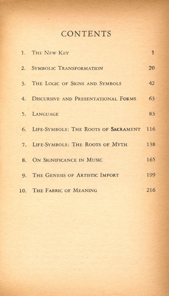 『Philosophy in a New Key : A Study in the Symbolism of Reason, Rite and Art』 2