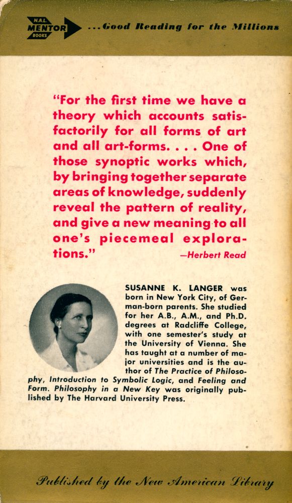 『Philosophy in a New Key : A Study in the Symbolism of Reason, Rite and Art』 3