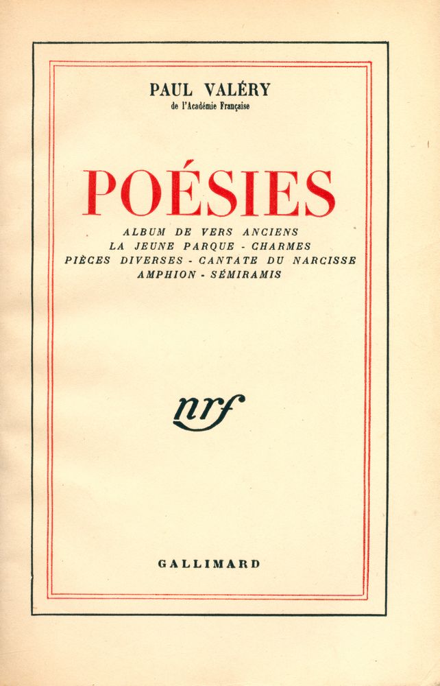 『Poésies』 1