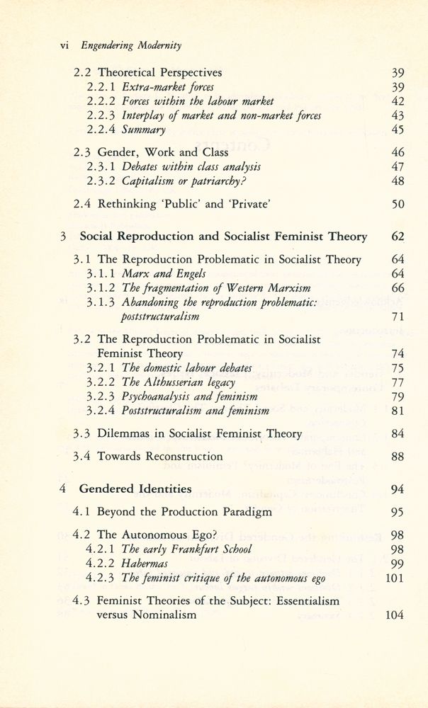 『ENGENDERING MODERNITY : Feminism, Social Theory and Social Change』 3