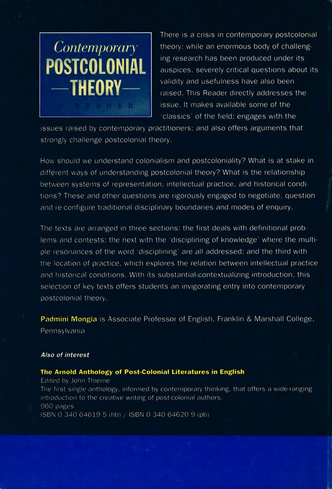 『Contemporary Postcolonial Theory : A Reader』 4