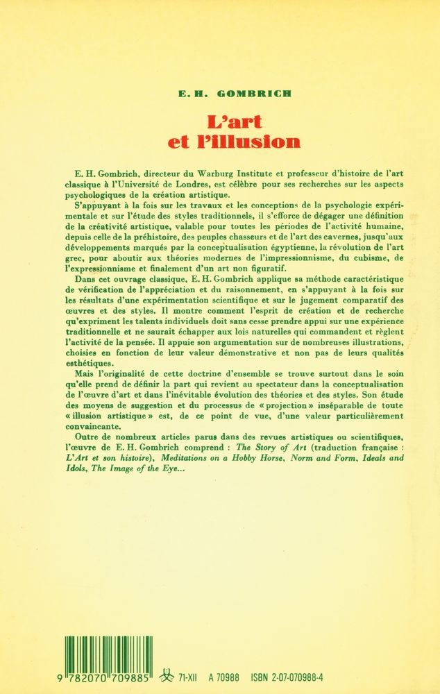 『L'ART ET L'ILLUSION : PSYCHOLOGIE DE LA REPRÉSENTATION PICTURALE』 4