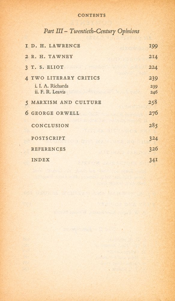 『Culture and Society 1780 - 1950』 3