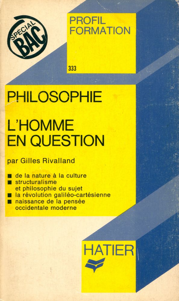 『PHILOSOPHIE: L'HOMME EN QUESTION』 1
